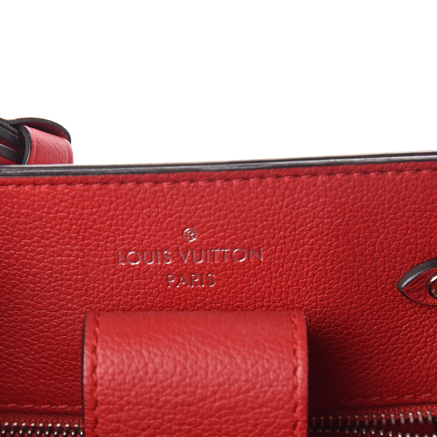 Louis Vuitton Calfskin Lockme Bucket Rubis 6 of 8