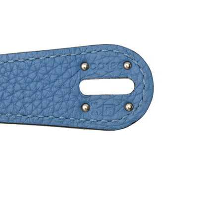 Hermes Taurillon Clemence Lindy 30 Bleu Paradis 7 of 15