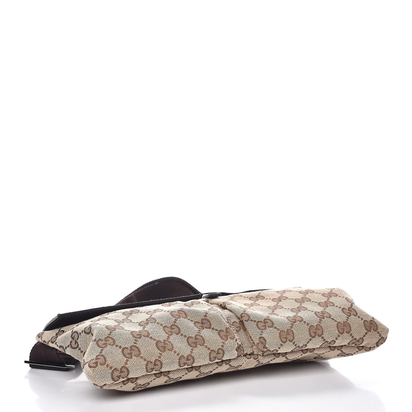 GG Monogram Double Pocket Belt Bag Dark Brown