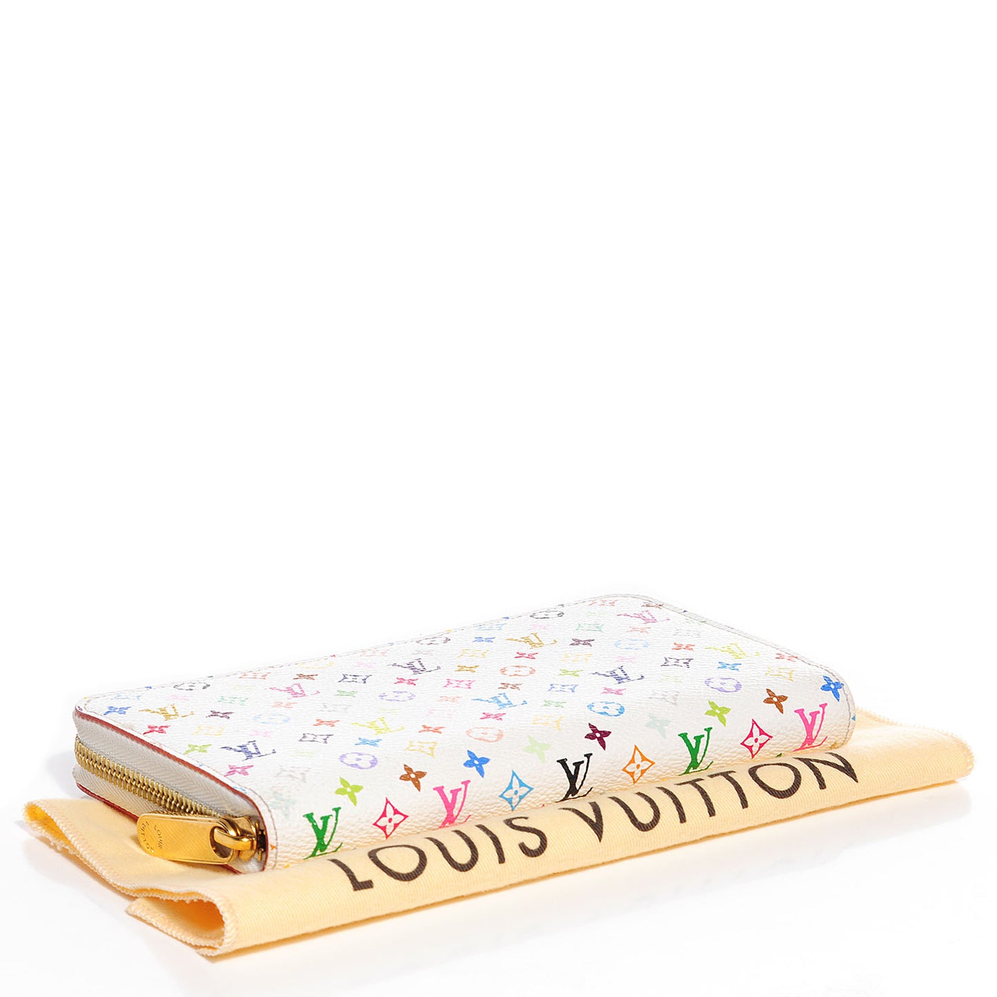 Monogram Multicolor Zippy Wallet White Litchi