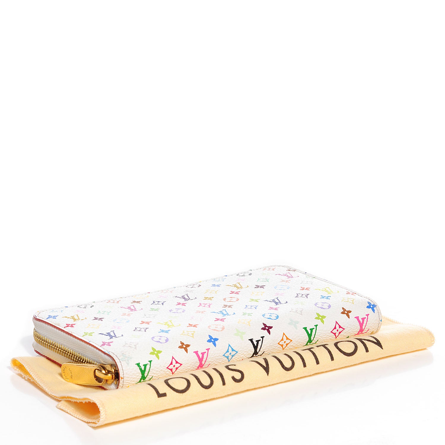 Louis Vuitton Monogram Multicolor Zippy Wallet White Litchi 4 of 7