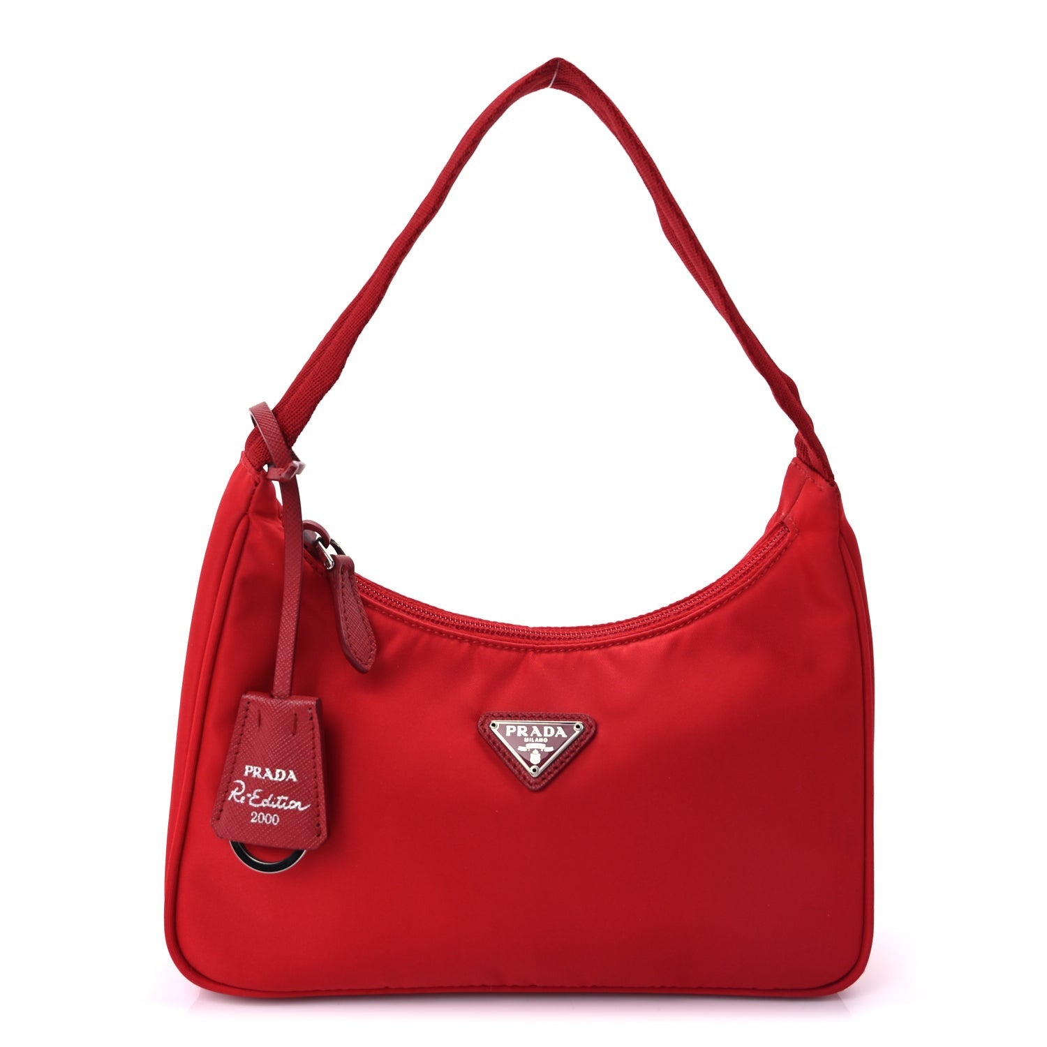 Prada Tessuto Nylon Mini Re-Edition 2000 Bag Rosso 1 of 8