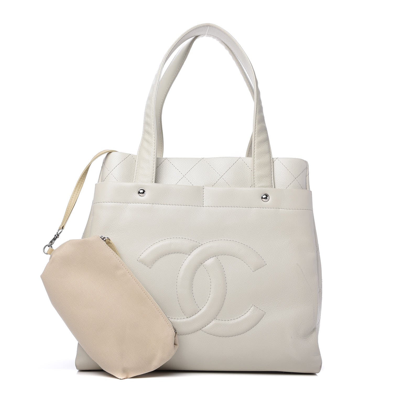 Chanel Caviar Executive Cerf Shopper Tote Beige 1 of 9