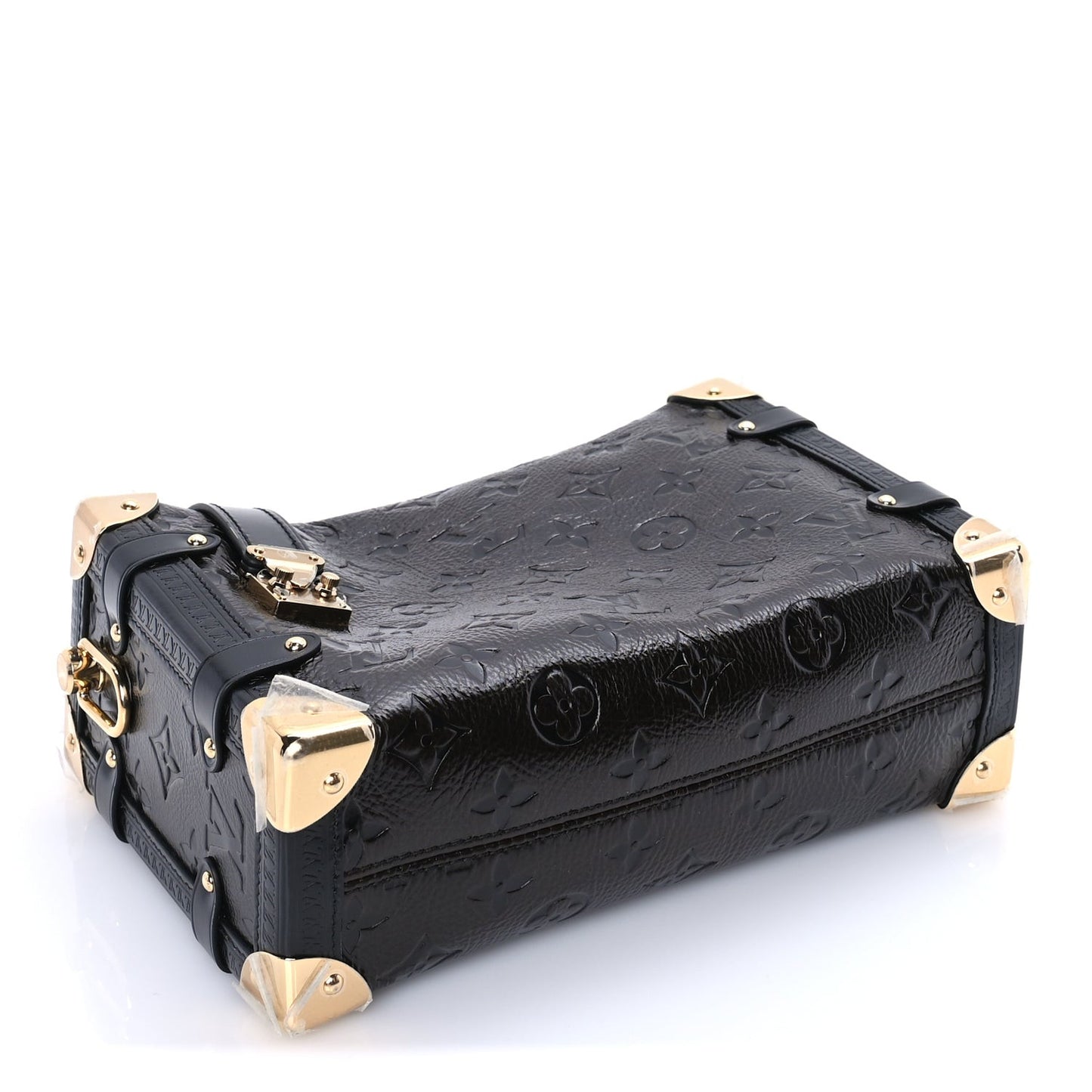 Calfskin Monogram Side Trunk MM  Brown