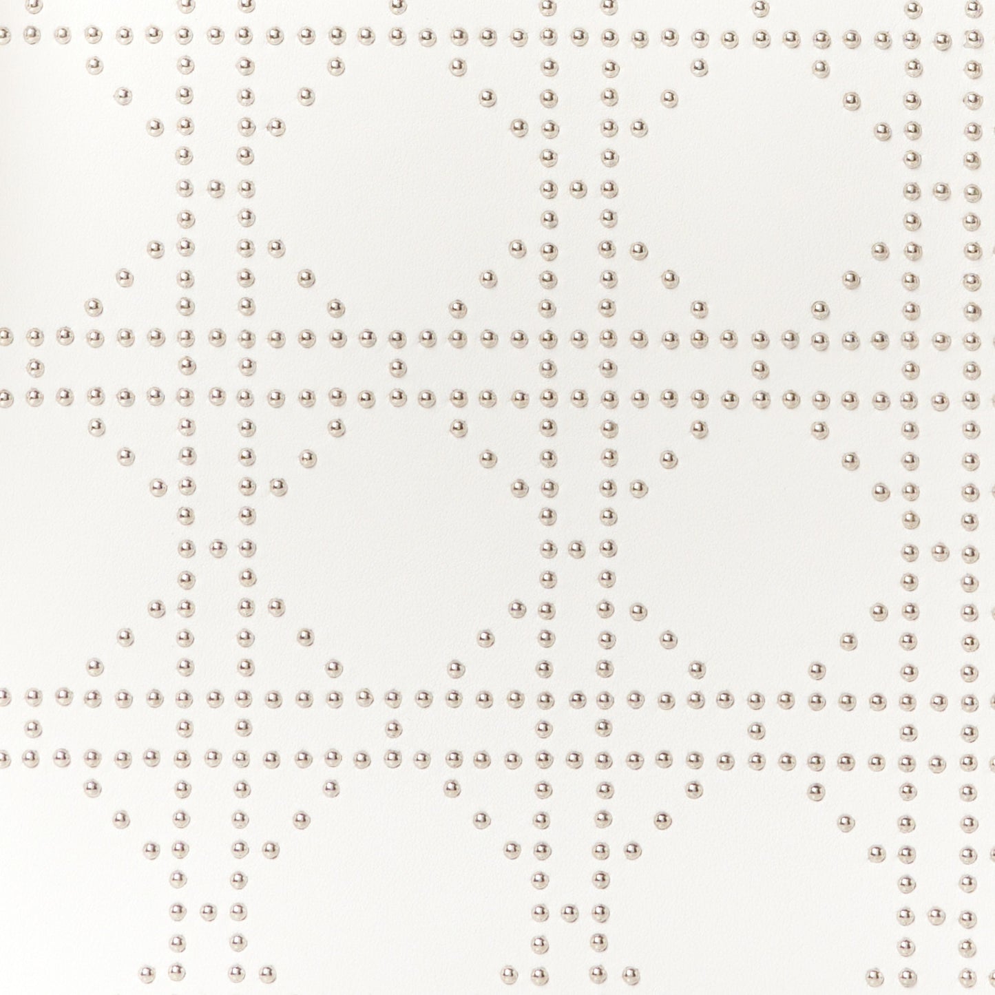 Lambskin Studded Cannage Medium Lady Dior White