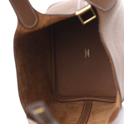 Hermes Taurillon Clemence Picotin Lock 18 PM Gold 5 of 11