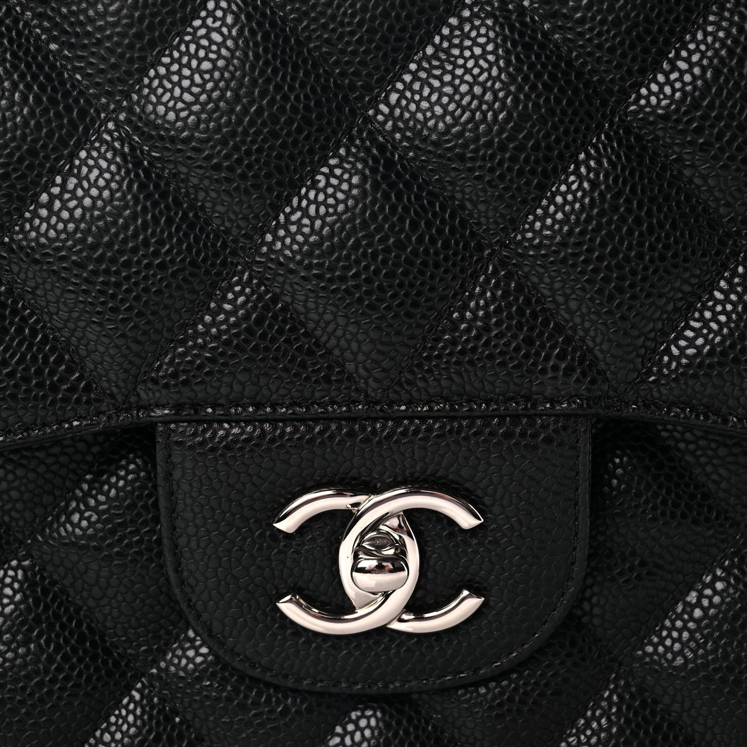 Chanel Caviar Quilted Jumbo Double Flap Black 7 of 10
