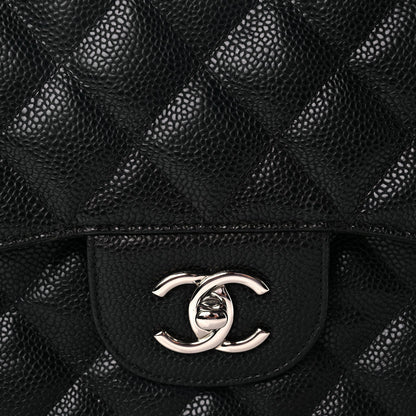 Chanel Caviar Quilted Jumbo Double Flap Black 7 of 10