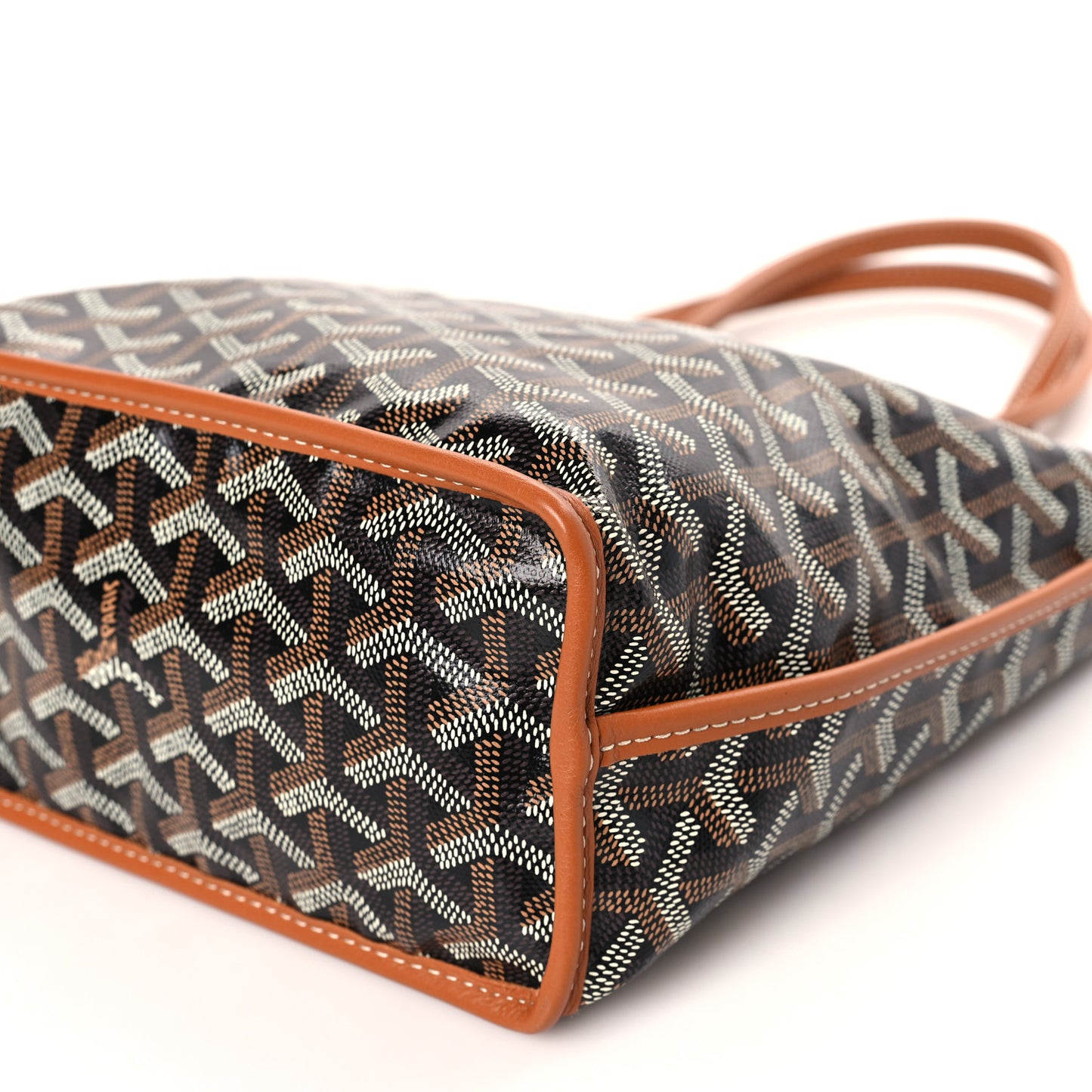 Goyardine Reversible Mini Anjou Black Gold