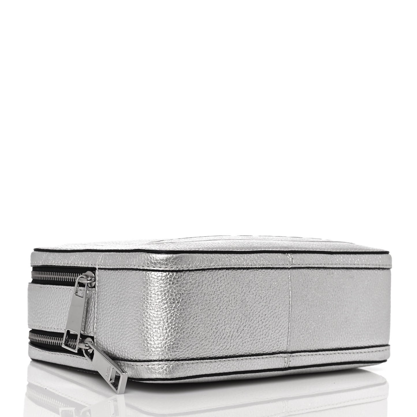 Calfskin Mini The Textured Box Bag Platinum