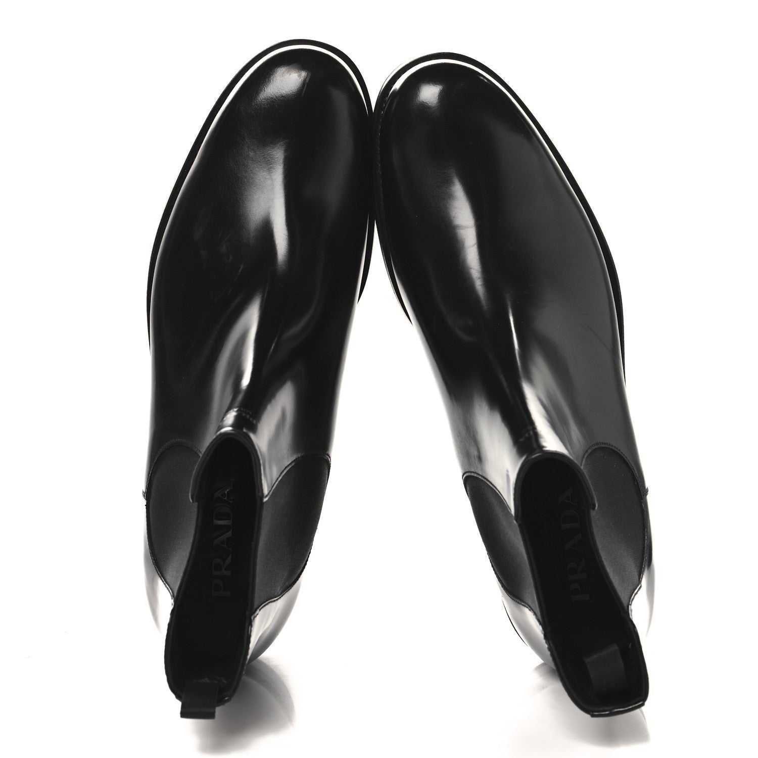 Prada Spazzolato Mens Chelsea Boots 12 Black 2 of 7