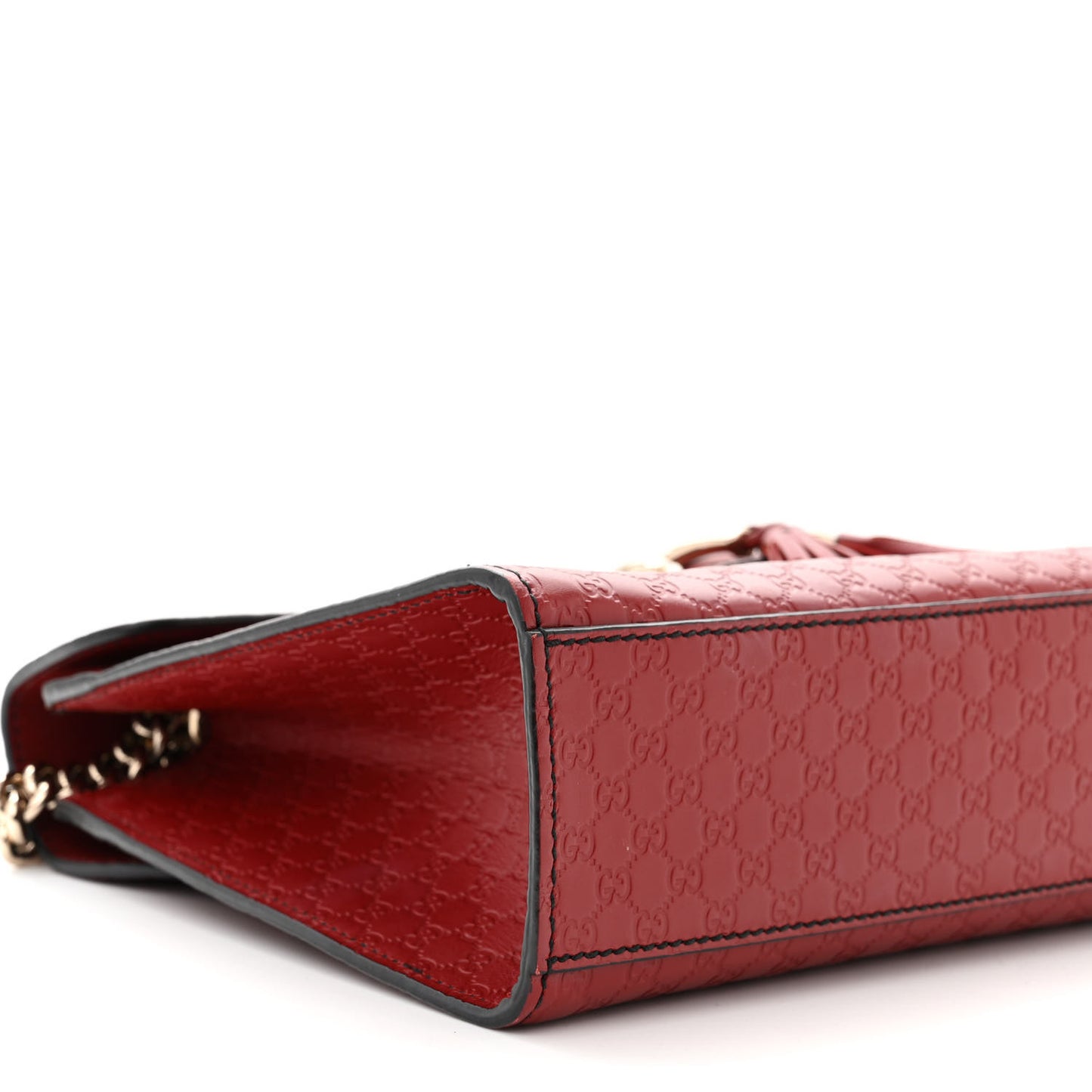 Microguccissima Medium Emily Chain Shoulder Bag Red