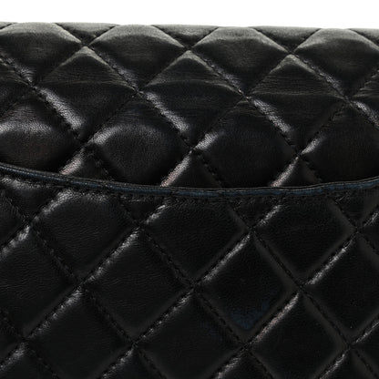 Chanel Washed Lambskin Quilted Maxi Single Flap Black 22 of 24
