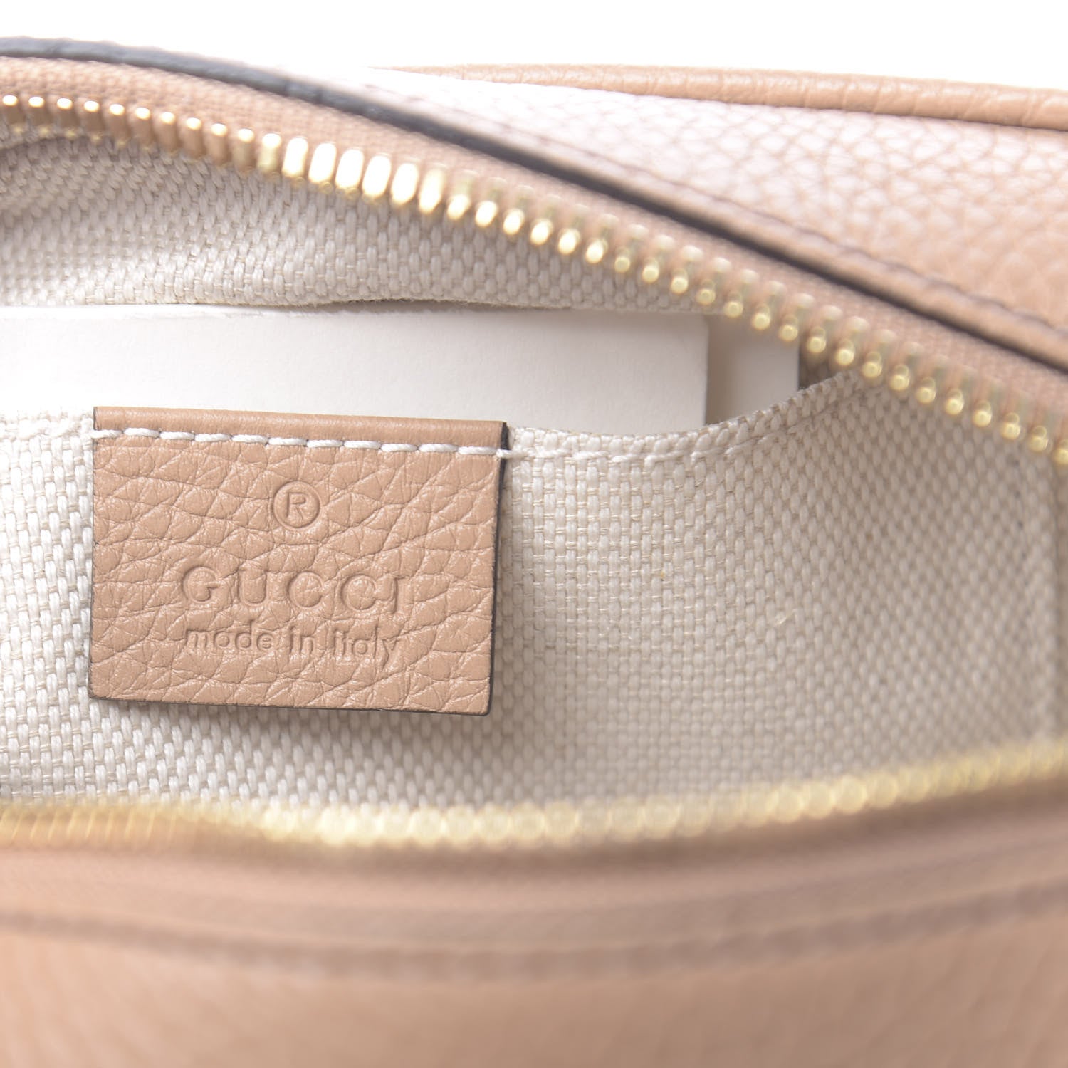 Gucci Pebbled Calfskin Small Soho Disco Bag Camelia 6 of 10