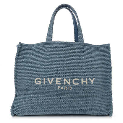 Givenchy Raffia Large G Shopping Tote Blue 1 of 10