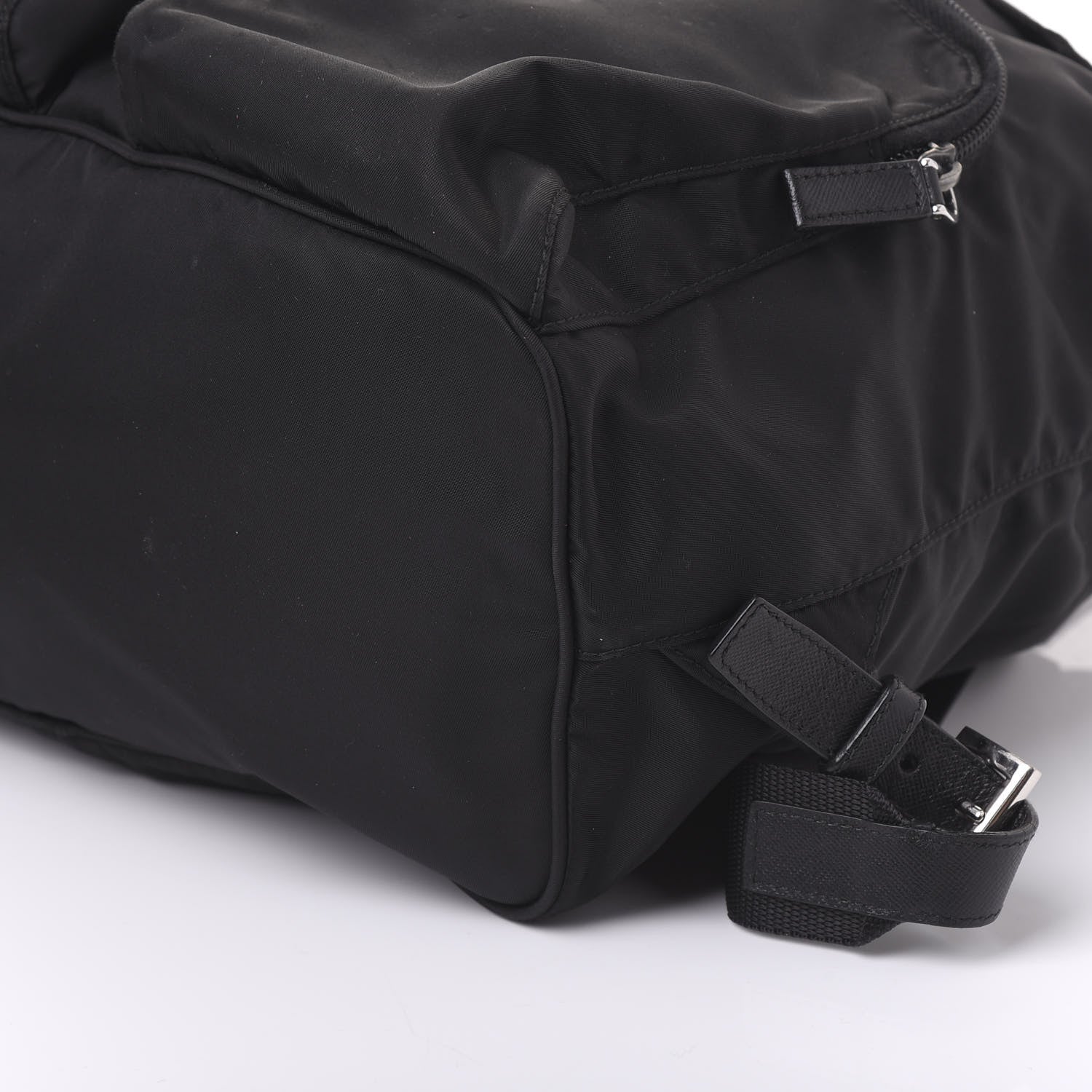 Prada Nylon Vela Saffiano Backpack Black 6 of 8