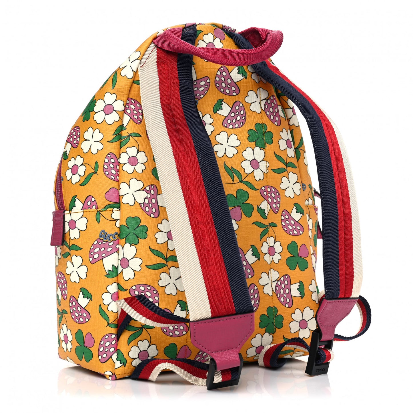 Canvas Childrens Flower Mushroom Print Backpack