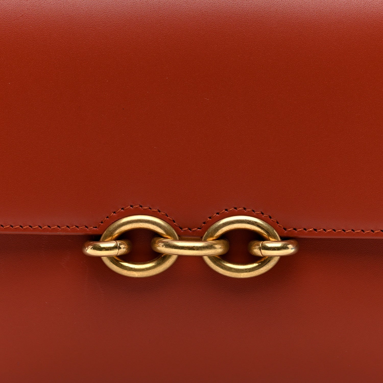Saint Laurent Smooth Calfskin Le Maillon Satchel Orange 7 of 7