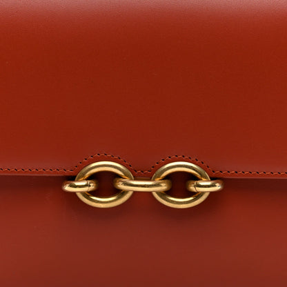 Saint Laurent Smooth Calfskin Le Maillon Satchel Orange 7 of 7