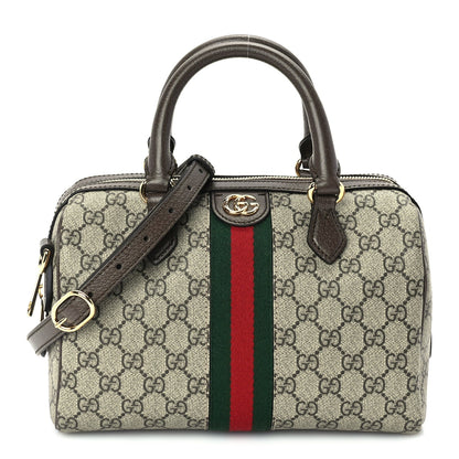 Gucci GG Supreme Monogram Web Small Ophidia Top Handle Bag Beige Ebony 1 of 8