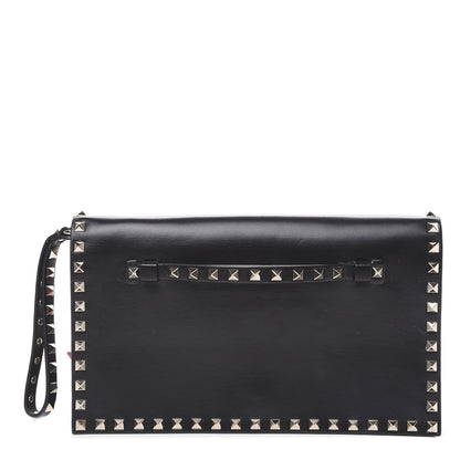 Valentino Garavani Nappa Rockstud Wristlet Clutch Black 1 of 9
