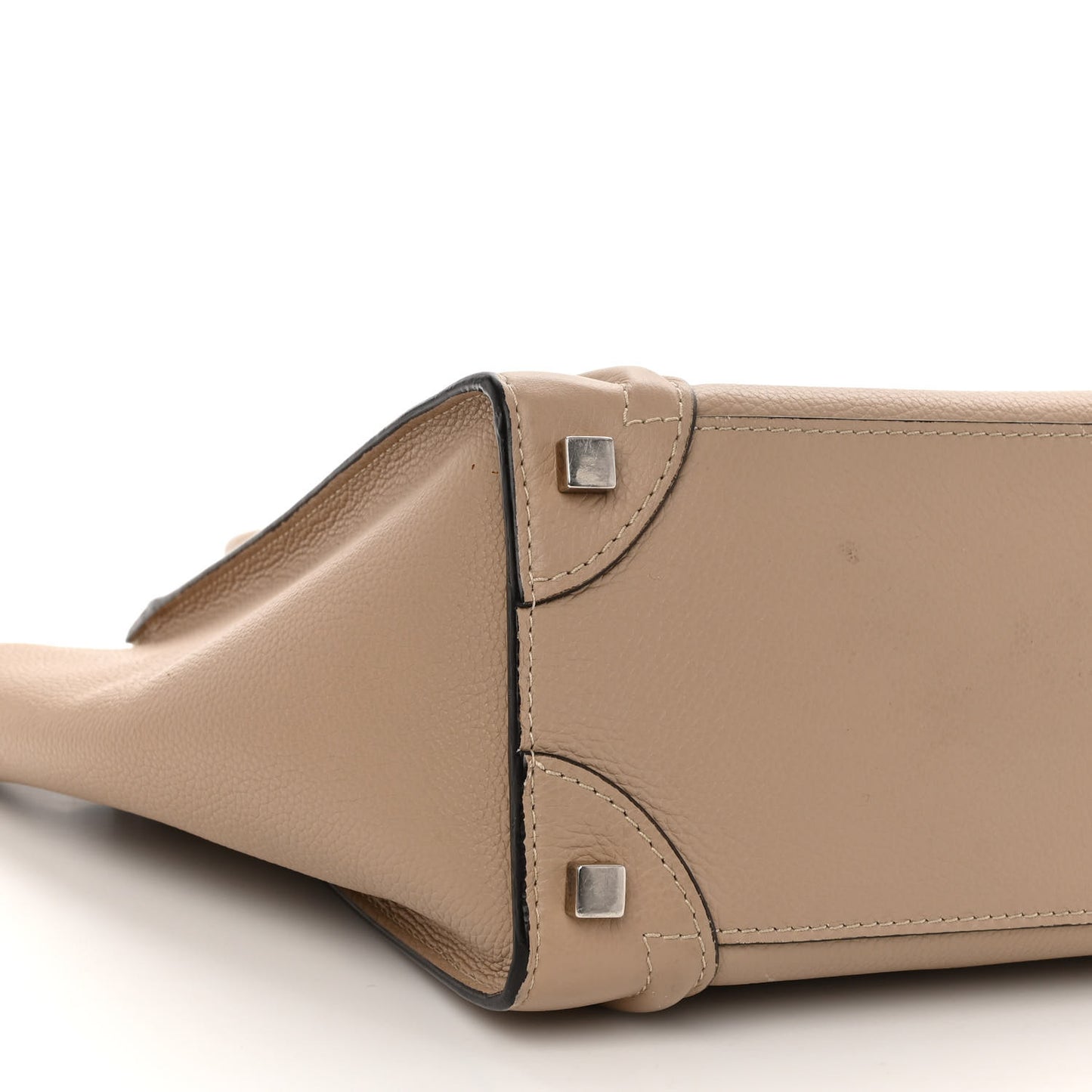 Drummed Calfskin Micro Luggage Dune