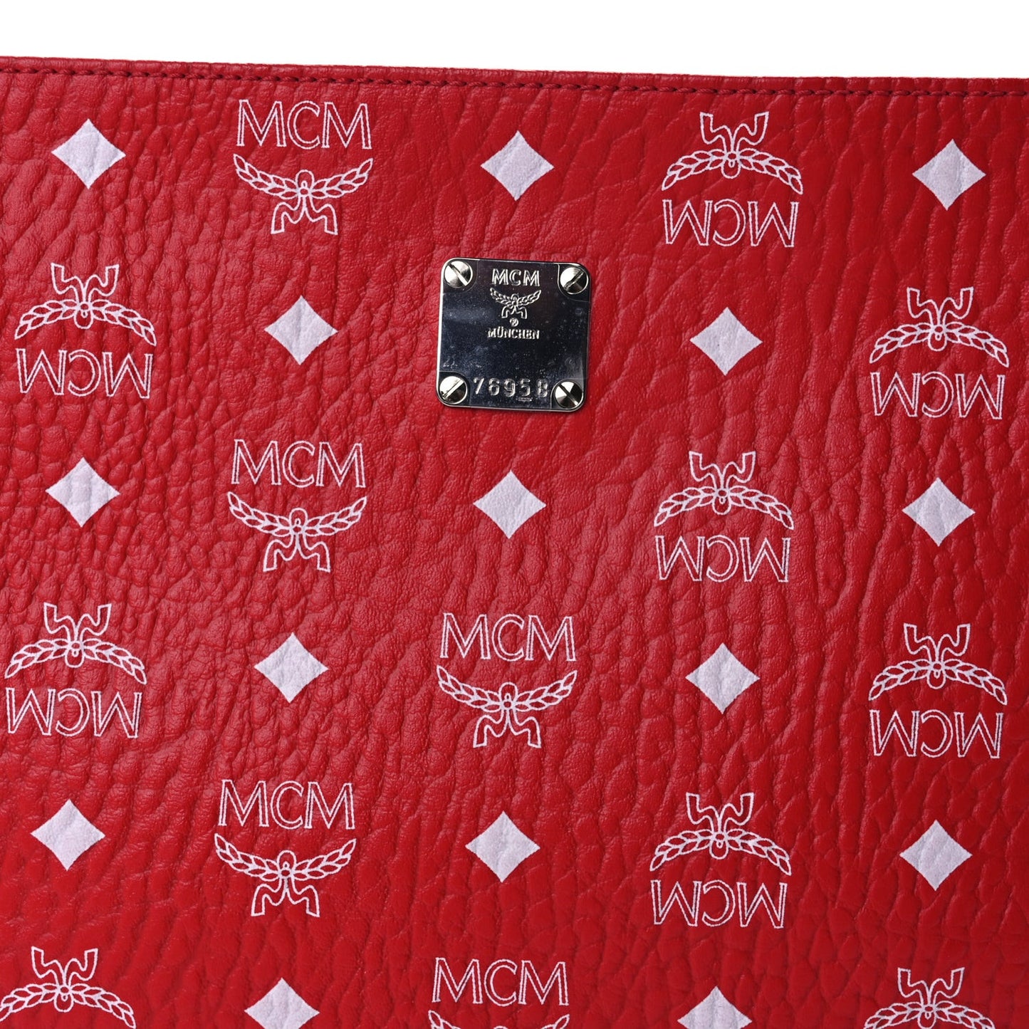 Visetos Medium Zip Pouch Red