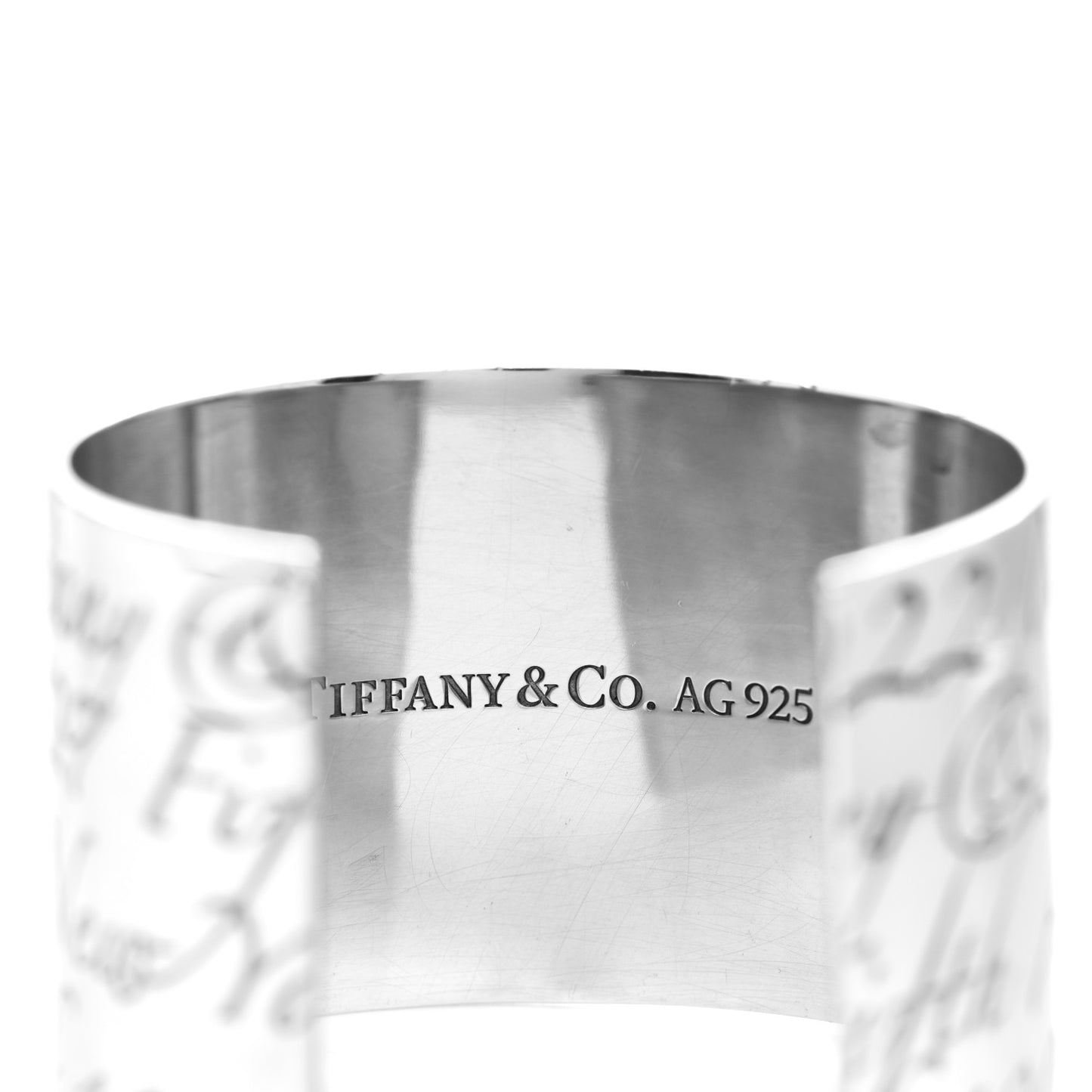 Sterling Silver Wide Notes Cuff Bracelet