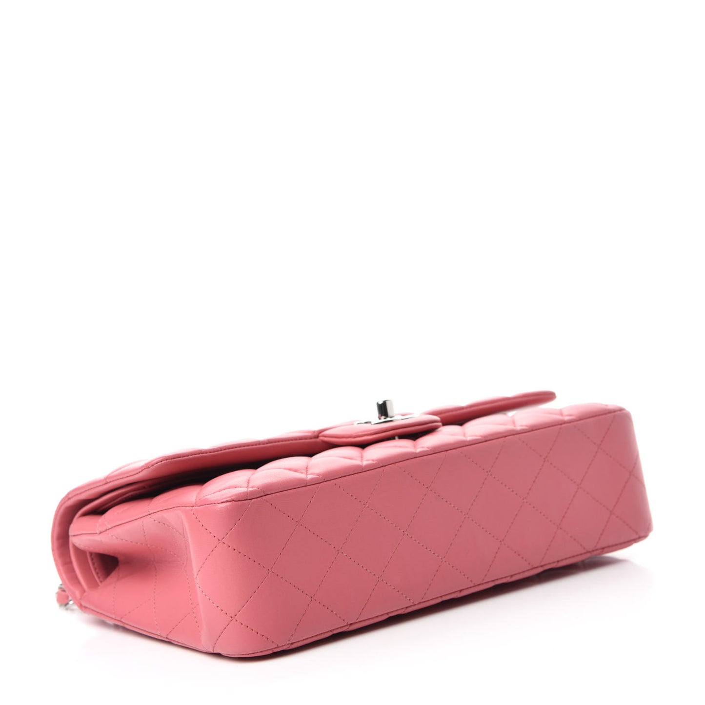 Lambskin Quilted Medium Double Flap Pink