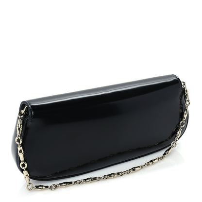 Gucci Shiny Calfskin Small Bamboo Night Bag Black 2 of 8