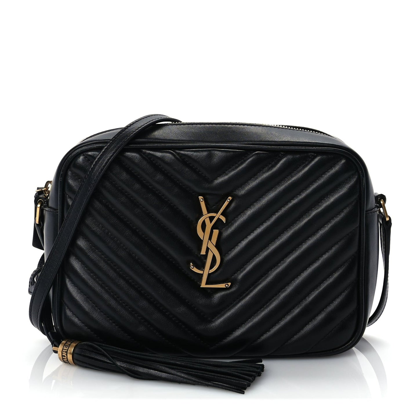 Calfskin Matelasse Monogram Lou Camera Bag  Black