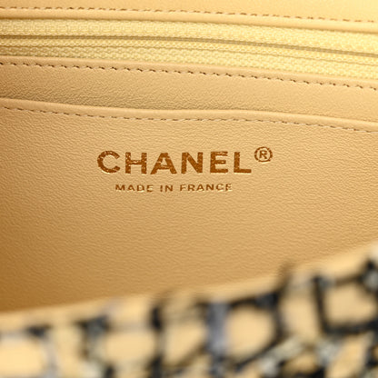 Chanel Tweed Quilted Mini Rectangular Flap Yellow Black 6 of 11