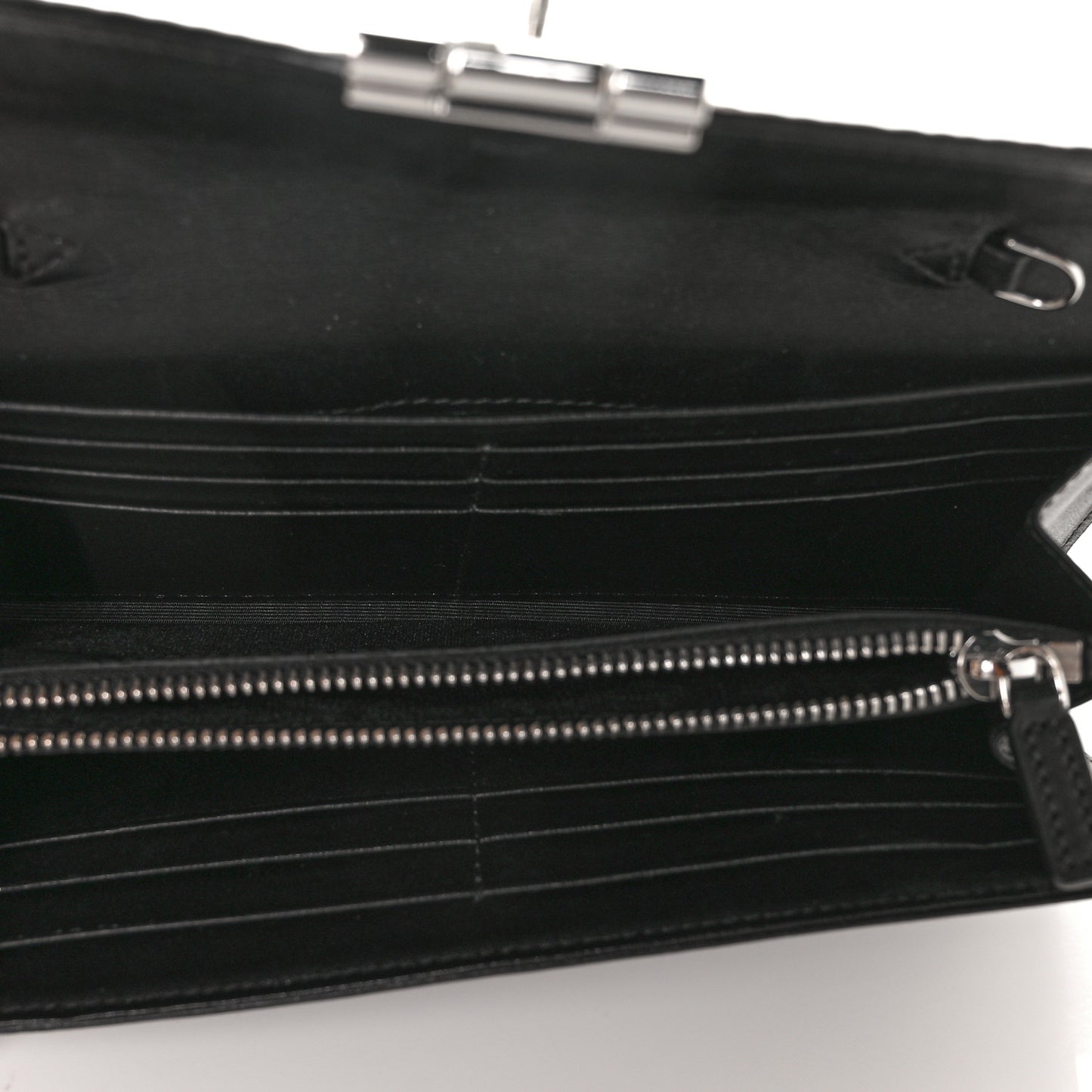 Visetos Large Patricia Wallet On Chain Black