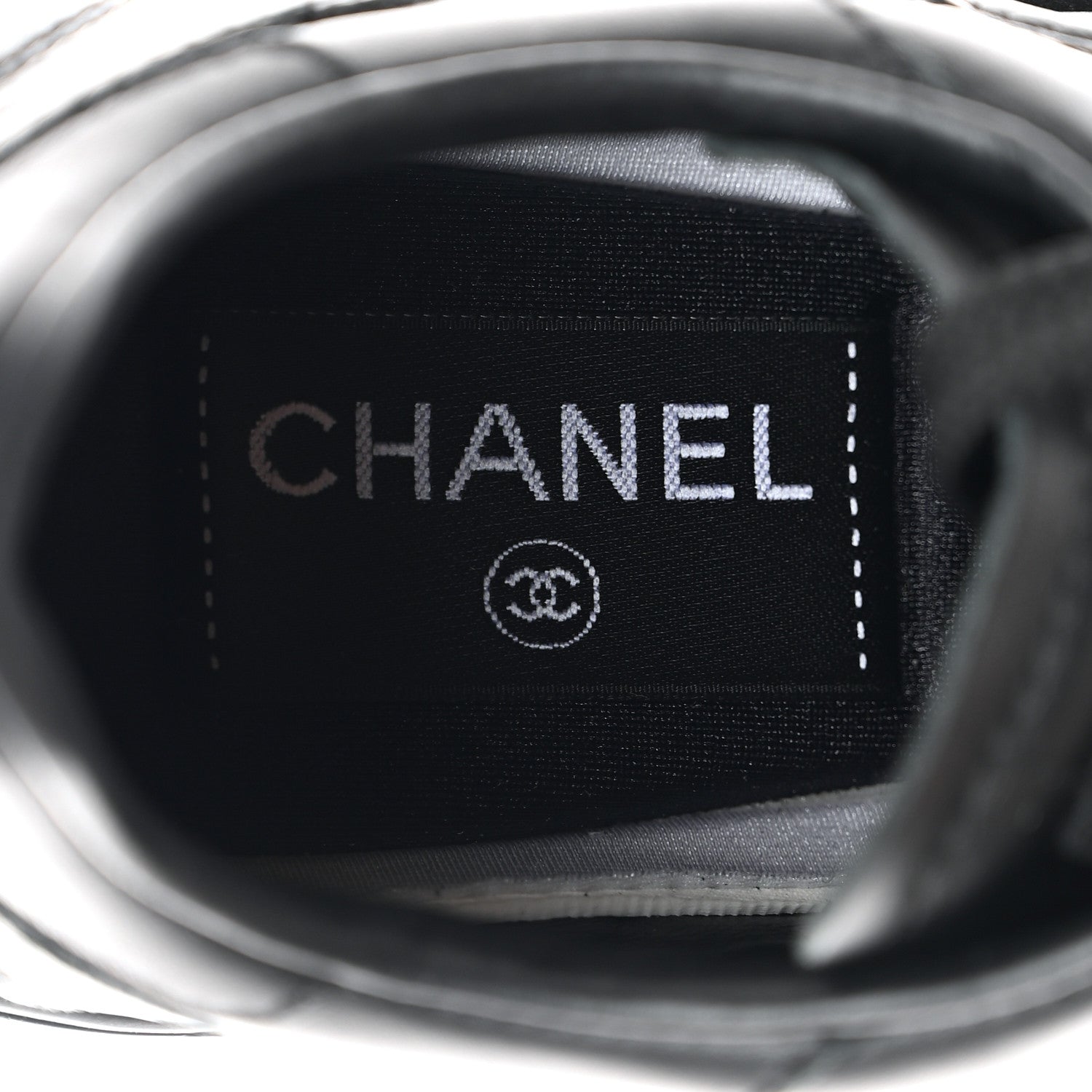 Chanel Calfskin CC Womens Sneakers 35 Black 6 of 10