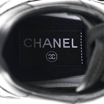 Chanel Calfskin CC Womens Sneakers 35 Black 6 of 10