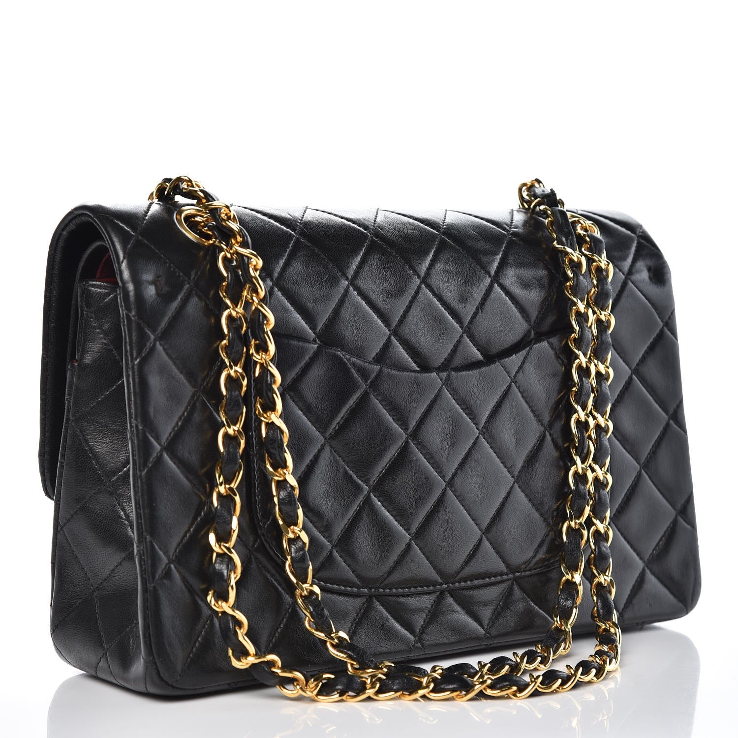 Chanel Lambskin Quilted Medium Double Flap Black 3 of 10