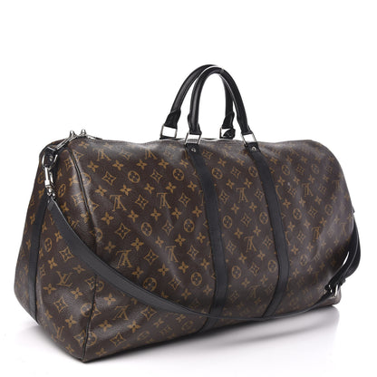 Louis Vuitton Monogram Macassar Keepall Bandouliere 55 2 of 12