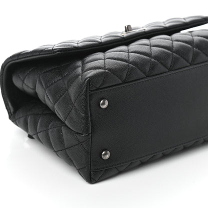 Chanel Caviar Quilted Small Coco Handle Flap Black 9 of 10