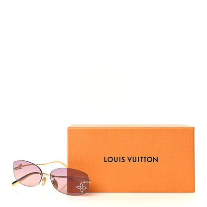 Louis Vuitton Metal Crystal LV Glam 2.0 Oval Sunglasses Pink 7 of 7