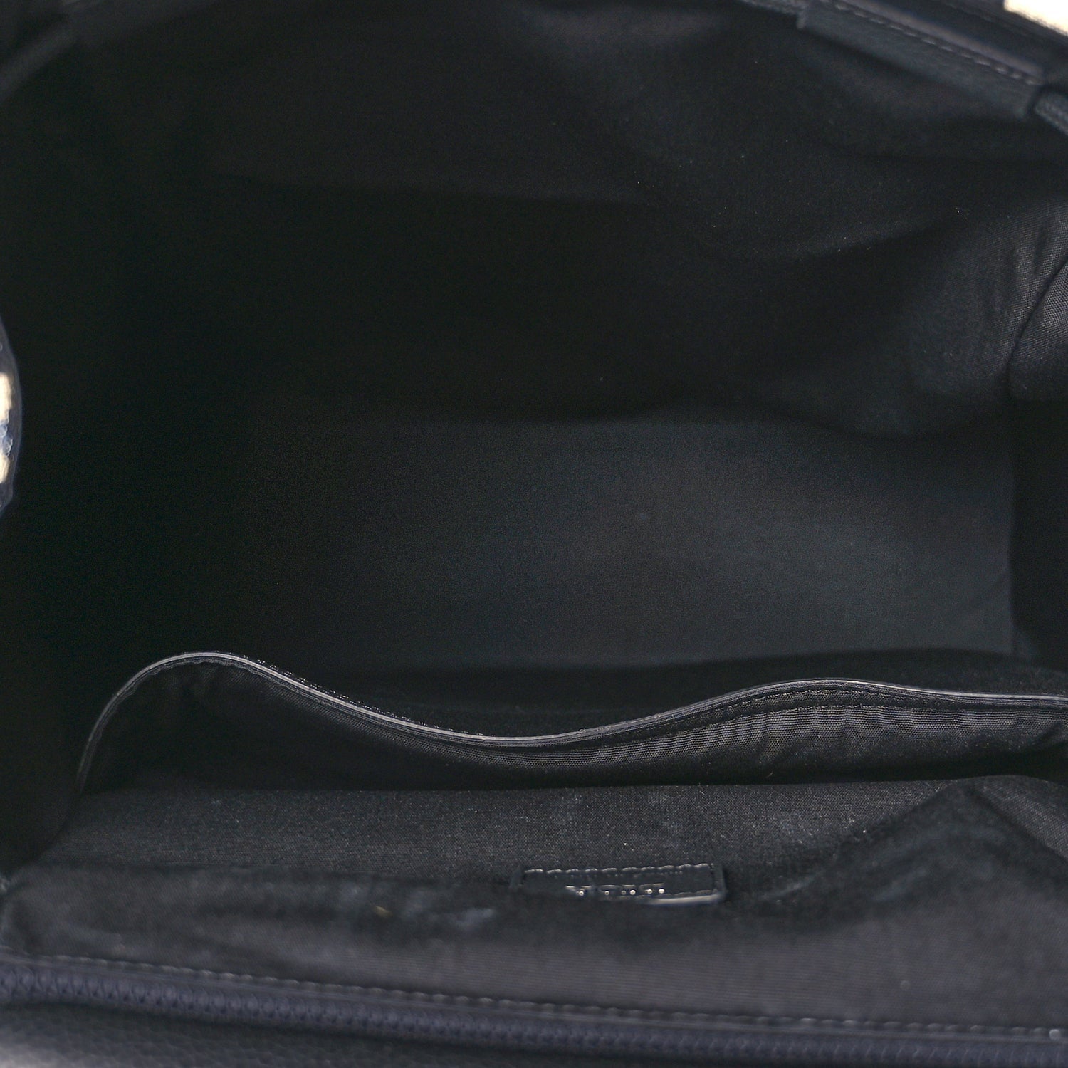 Christian Dior Oblique Jacquard Grained Calfskin Drawstring Saddle Backpack Beige Black 4 of 16