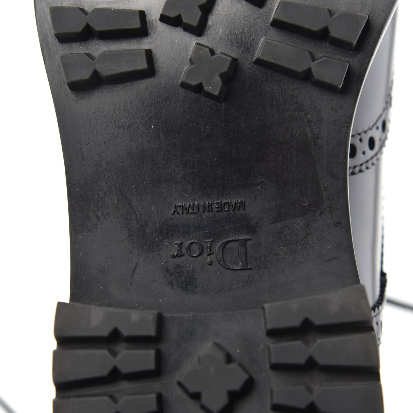 Calfskin D-Order Low Boot 39.5 Black White