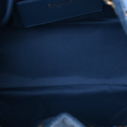 Chanel Washed Denim Quilted Small  25 Handbag Blue 4 of 7
