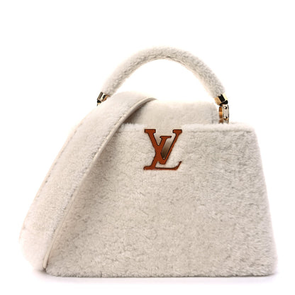 Louis Vuitton Shearling Calfskin Capucines BB White 1 of 8