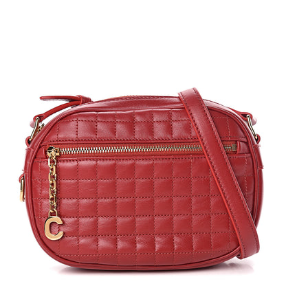 Celine Calfskin Quilted Small C Charm Bag Red 1 of 11