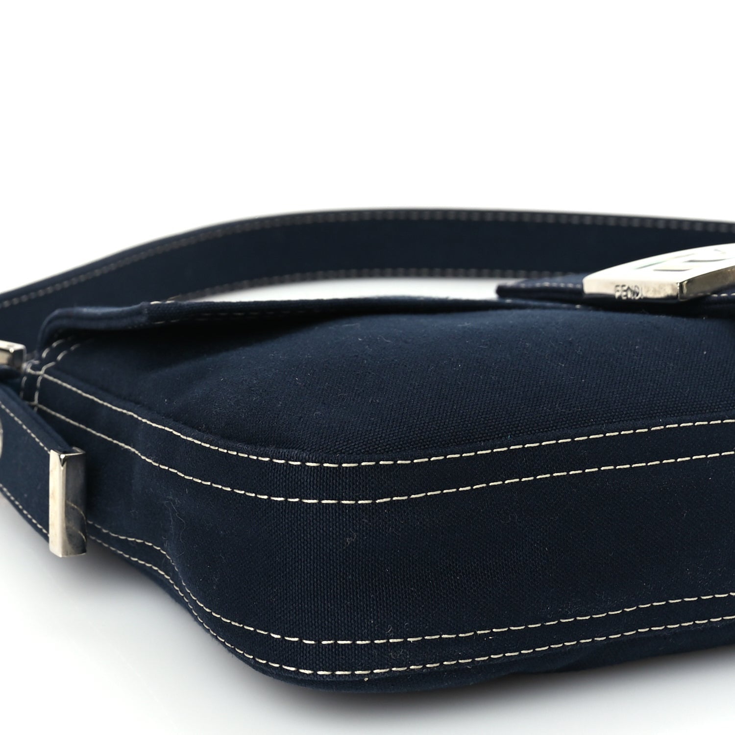 Fendi Canvas Enamel Baguette Blue 7 of 8