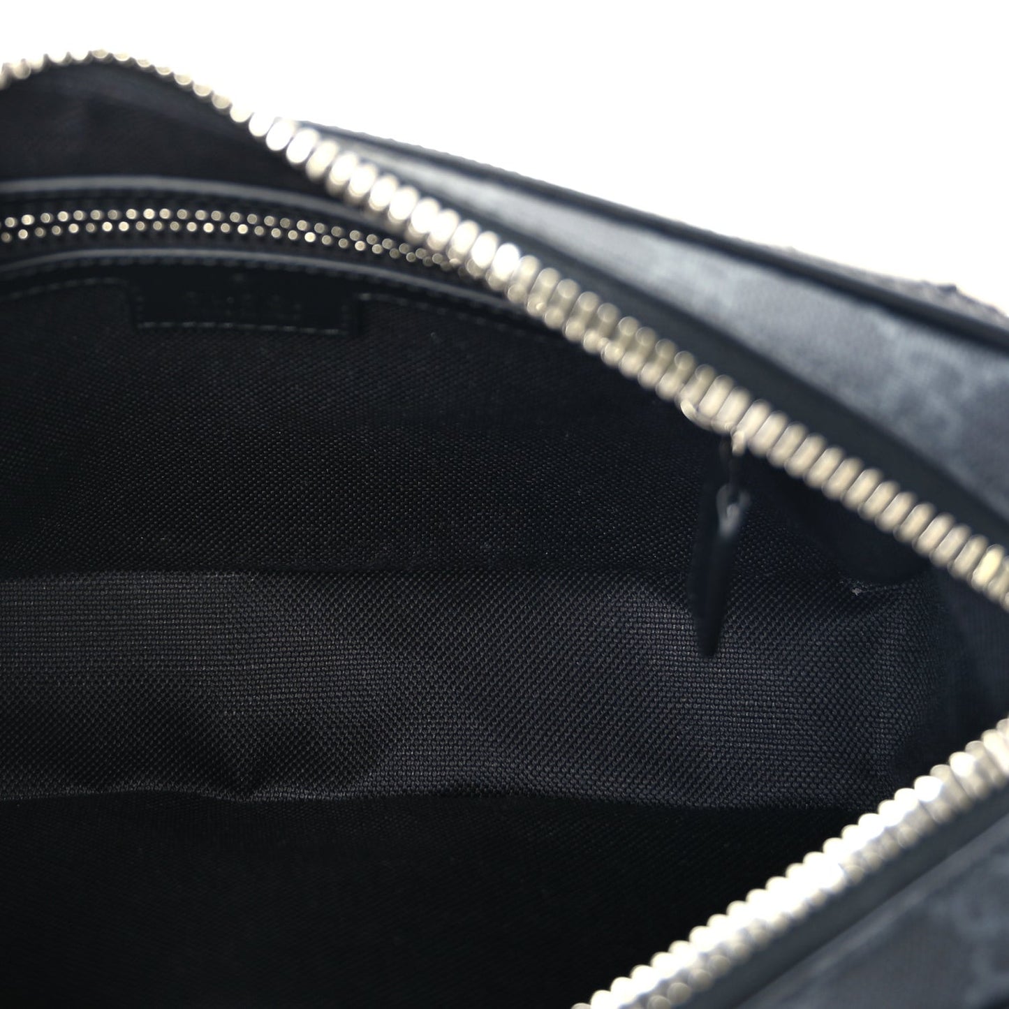 Soft GG Supreme Monogram Web Waist Bag Black Grey