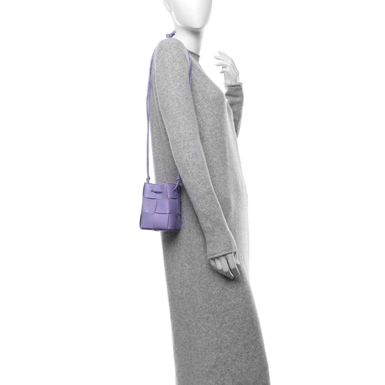 Bottega Veneta Nappa Maxi Intrecciato Mini Cassette Bucket Bag Wisteria 2 of 7