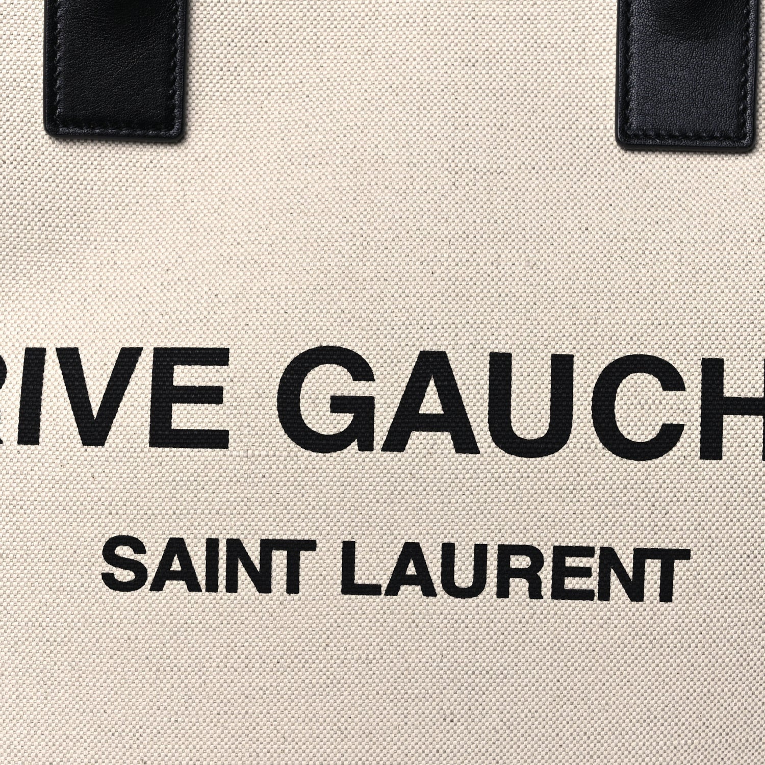 Saint Laurent Linen Calfskin Rive Gauche North South Tote Optic White 6 of 7