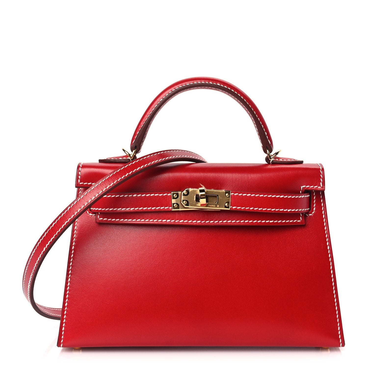 Hermes Box Mini Kelly Sellier 20 Rouge Piment 1 of 7