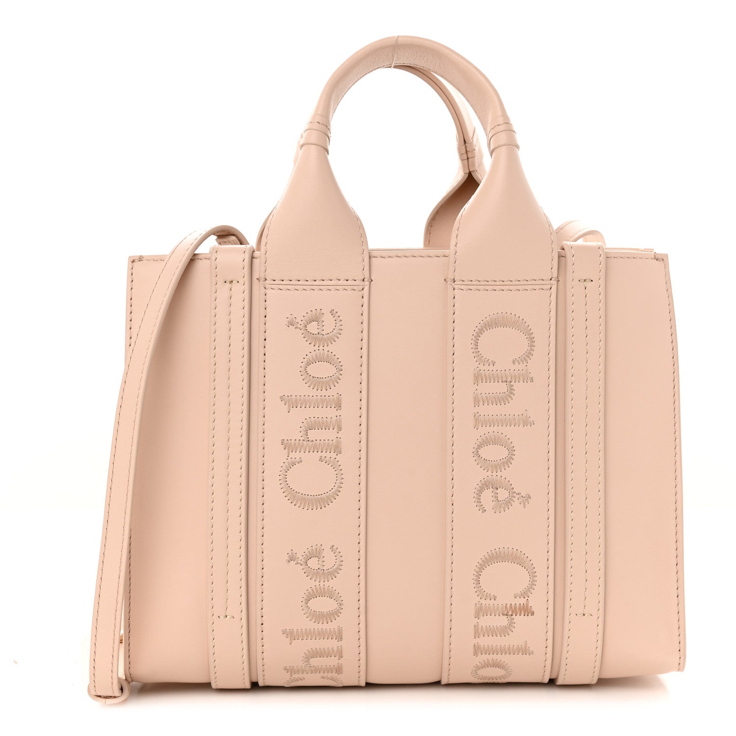 Chloe Calfskin Small Woody Tote Cement Pink 1 of 10